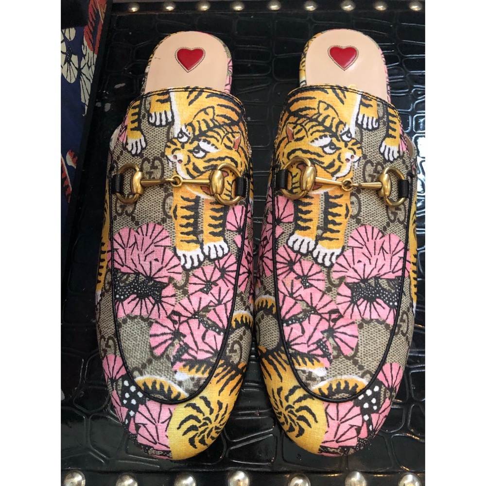 GUCCI PRINCETOWN MULE TIGER BENGAL sz 37